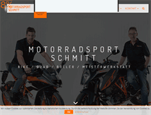 Tablet Screenshot of motorradsport-schmitt.de
